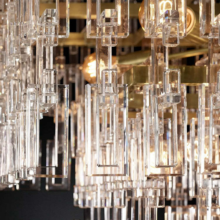 Marignan Tier K9 Crystal Rectangle Chandelier