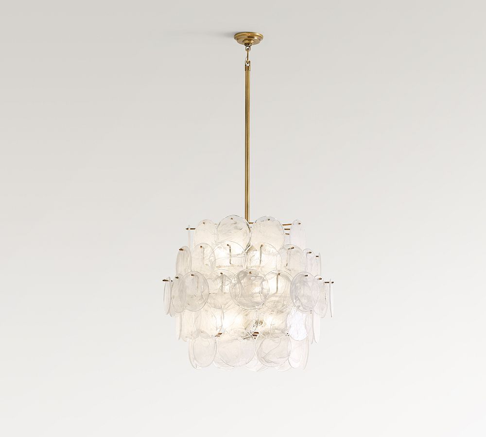 Riviera Glass Disc Chandelier (26")