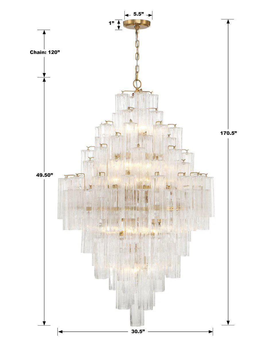 Addis Diamond Chandelier 49''H-Vancei