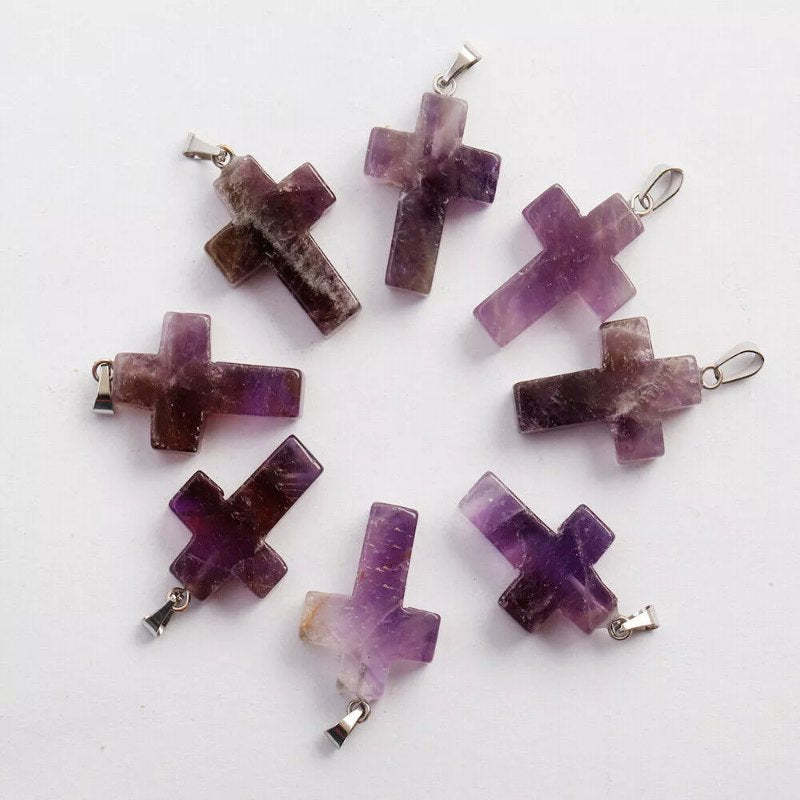 ✝️100% Handmade Crystal Cross Healing Heart