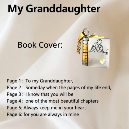 For Granddaughter - The Most Beautiful Chapter Book Necklace
