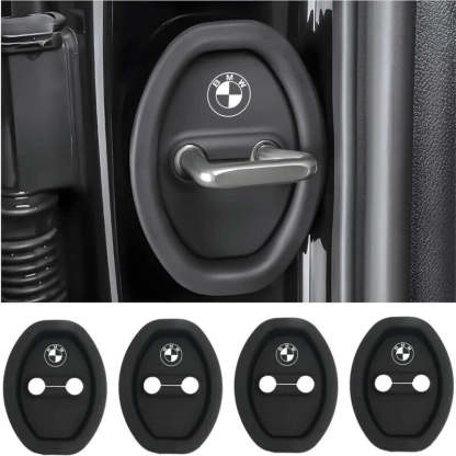 Universal Silicone Car Door Latch Covers - 4PCS Anti-Rust Noise Dampers