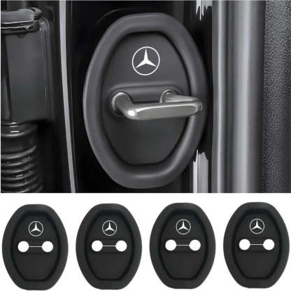 Universal Silicone Car Door Latch Covers - 4PCS Anti-Rust Noise Dampers