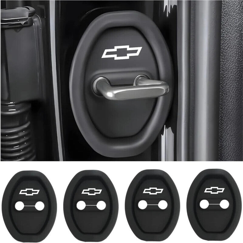 Universal Silicone Car Door Latch Covers - 4PCS Anti-Rust Noise Dampers