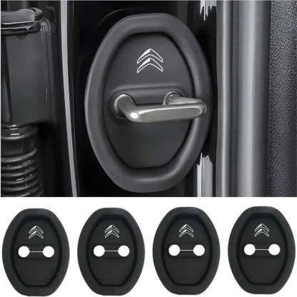 Universal Silicone Car Door Latch Covers - 4PCS Anti-Rust Noise Dampers
