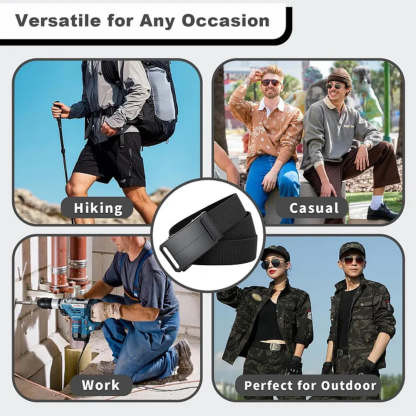 Stretch-Fit Tactical Belt – Ultra-Light Ratchet Web Belt for Outdoor, Work & EDC