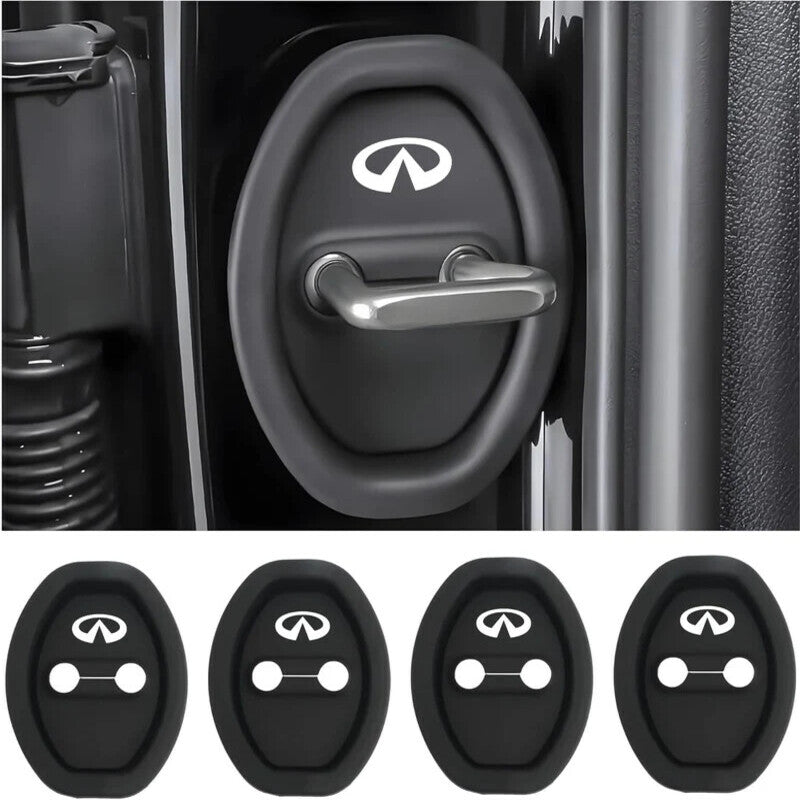 Universal Silicone Car Door Latch Covers - 4PCS Anti-Rust Noise Dampers