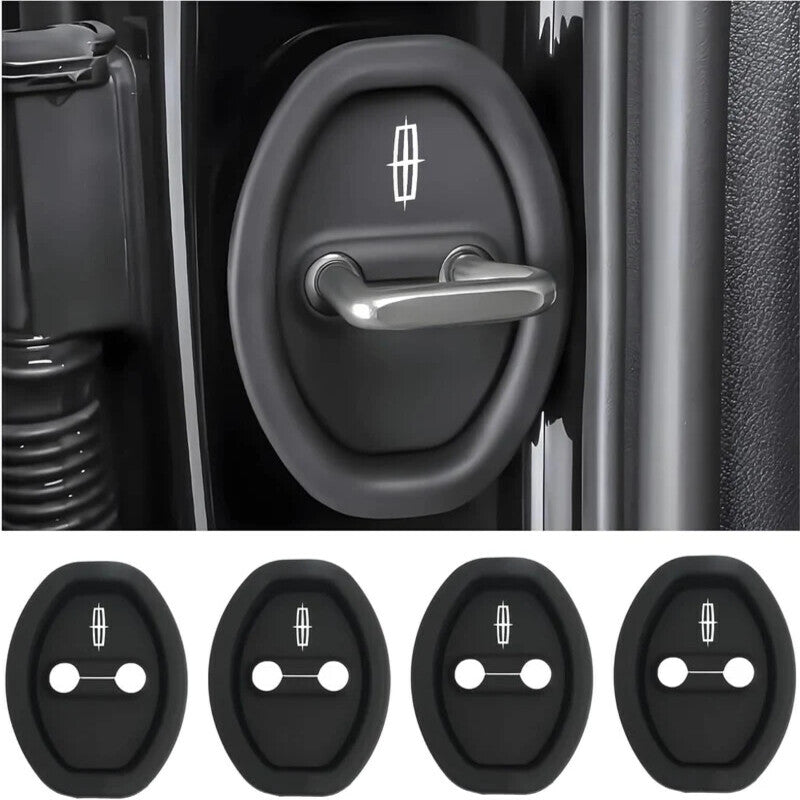 Universal Silicone Car Door Latch Covers - 4PCS Anti-Rust Noise Dampers
