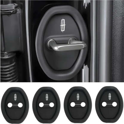 Universal Silicone Car Door Latch Covers - 4PCS Anti-Rust Noise Dampers