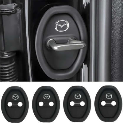 Universal Silicone Car Door Latch Covers - 4PCS Anti-Rust Noise Dampers