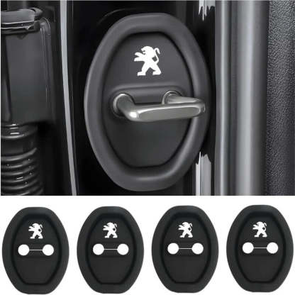 Universal Silicone Car Door Latch Covers - 4PCS Anti-Rust Noise Dampers