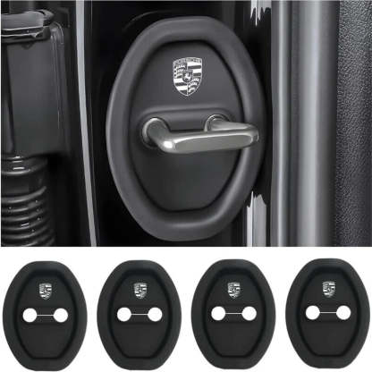 Universal Silicone Car Door Latch Covers - 4PCS Anti-Rust Noise Dampers