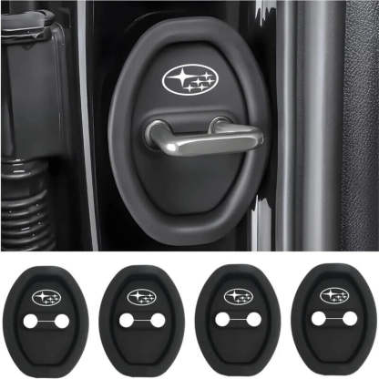 Universal Silicone Car Door Latch Covers - 4PCS Anti-Rust Noise Dampers