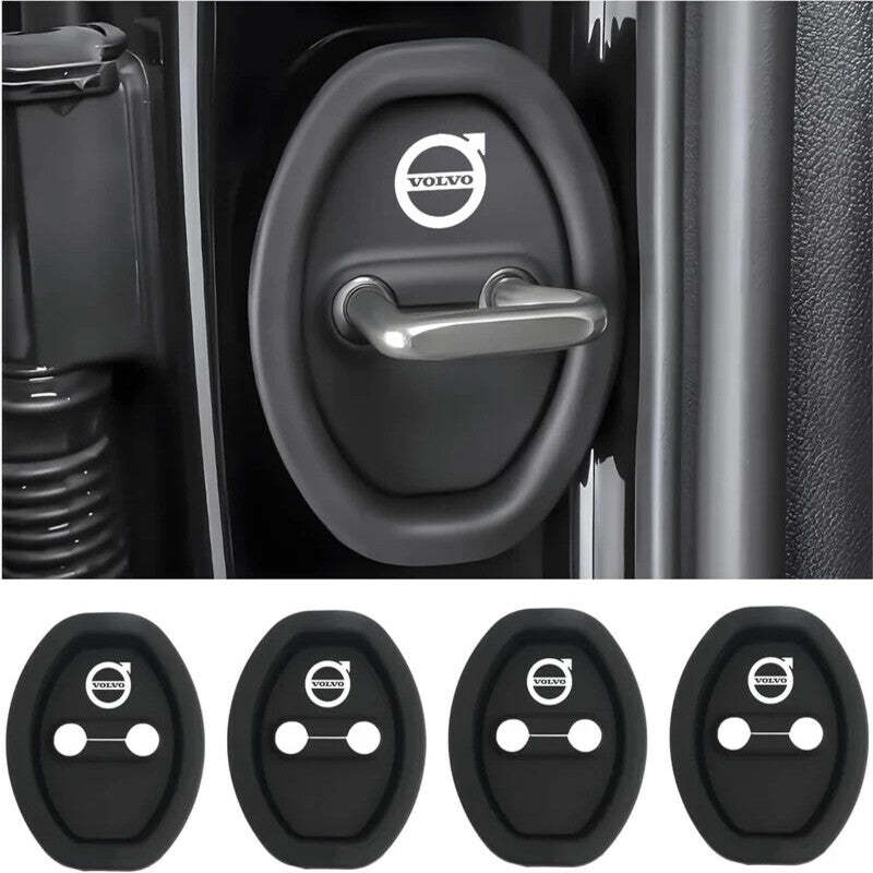 Universal Silicone Car Door Latch Covers - 4PCS Anti-Rust Noise Dampers