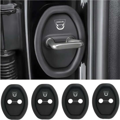 Universal Silicone Car Door Latch Covers - 4PCS Anti-Rust Noise Dampers
