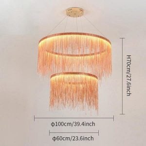 Aluminum chain chandelier