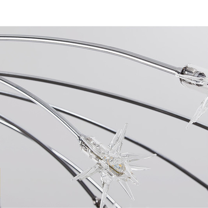 Madina Art Deco Starry Metal Glass Flush Mount Ceiling Light