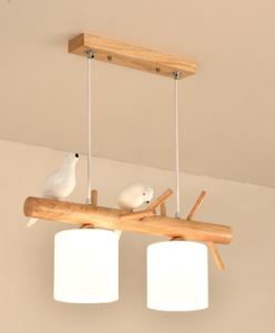 Bird Wooden Chandelier