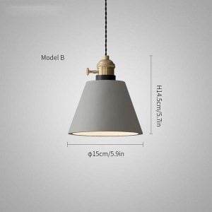 Concrete Vasa Minimalist Pendant Light