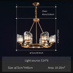 Brass/Crystal Chandelier