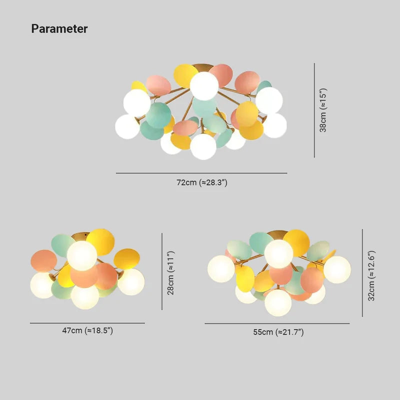 Jevon Design 球金属/亚克力吸顶灯,颜色