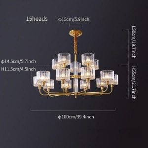 Brass chandelier
