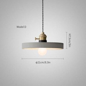 Concrete Vasa Minimalist Pendant Light