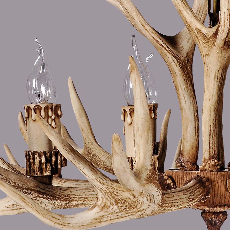 Austin Retro Deer Horn Resin Chandelier Living Room