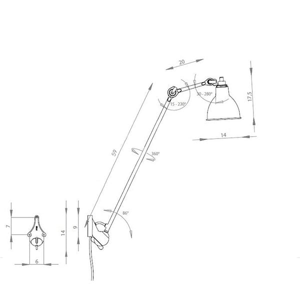 Lampe Gras Wall / Ceiling light series