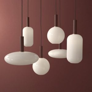 Brass Pendant & Opal Shade