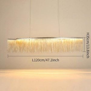 Aluminum chain chandelier