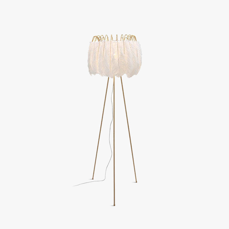O'Moore Artistic Tripod Feather Floor Lamp