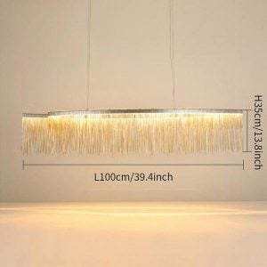 Aluminum chain chandelier