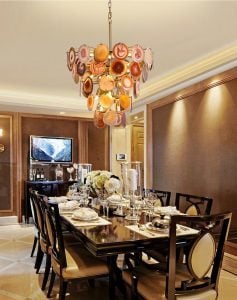 Slice agate chandelier / Tower