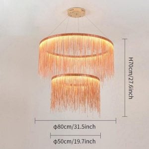 Aluminum chain chandelier