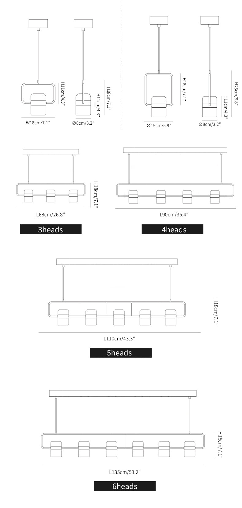 Ling P1 LED Pendant light