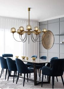 Glass ball chandelier