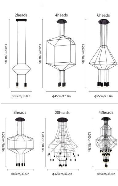 Wireflow Chandelier
