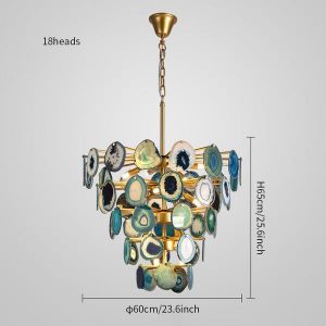 Slice agate chandelier / Tower