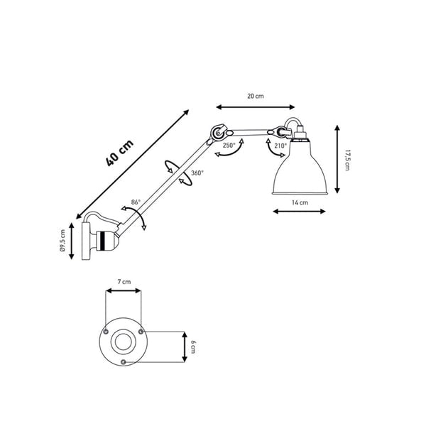 Lampe Gras Wall light