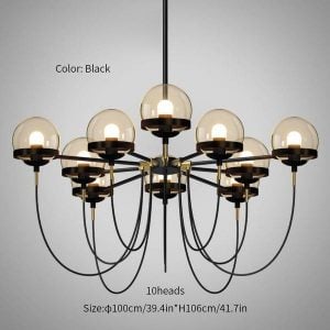 Glass ball chandelier