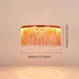 Aluminum chain chandelier