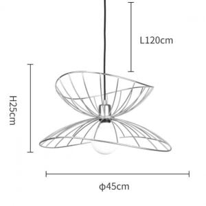 Ray metal pendant light