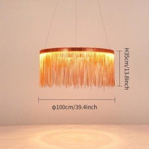 Aluminum chain chandelier