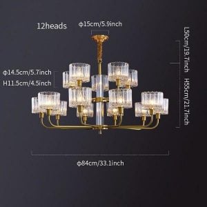 Brass chandelier