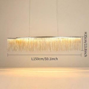 Aluminum chain chandelier