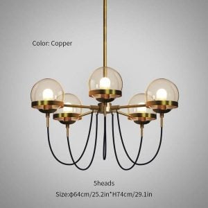 Glass ball chandelier