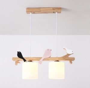 Bird Wooden Chandelier