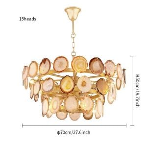 Slice agate chandelier / Tower