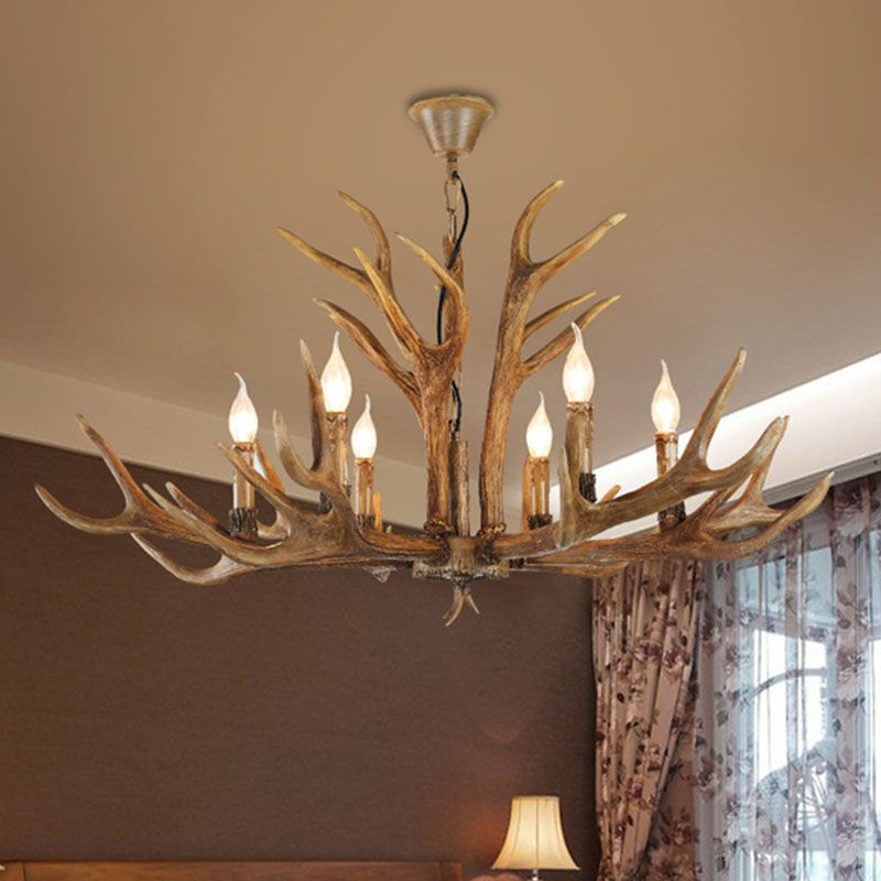 Austin Retro Deer Horn Resin Chandelier Living Room